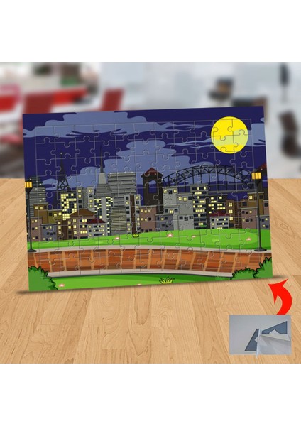 Central Parkta Dolunay Manzarası 99 Parça Puzzle Yapboz Tablo-59