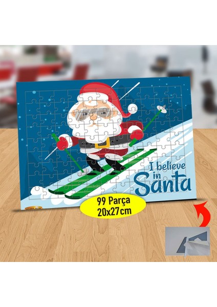 Snowboard Yapan Noel Baba 99 Parça Puzzle Yapboz TABLO-7214