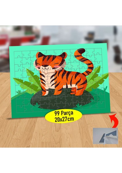 Sevimli Yavru Kaplan 99 Parça Puzzle Yapboz TABLO-23-2148008723