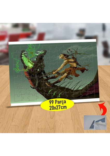 Ejderhayı Tutan Elf 99 Parça Puzzle Yapboz TABLO-1196-519