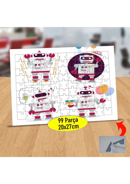 Oyuncu Mutlu Robot 99 Parça Puzzle Yapboz TABLO-23-2147723640
