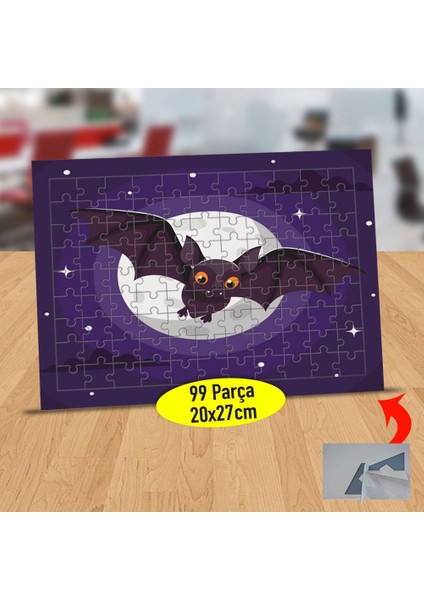 Dolunayda Uçan Yarasa 99 Parça Puzzle Yapboz TABLO-23-2147912822