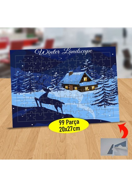 Işıklı Orman Evi 99 Parça Puzzle Yapboz TABLO-23-2147988303