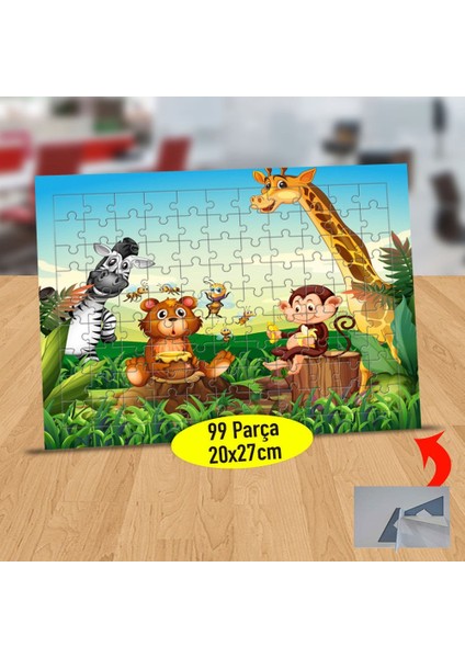 Yemek Yiyen Hayvanlar 99 Parça Puzzle Yapboz TABLO-1308-24911