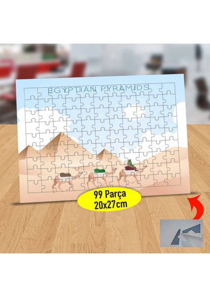 Gündüz Çöldeki Develer 99 Parça Puzzle Yapboz TABLO-232147876254