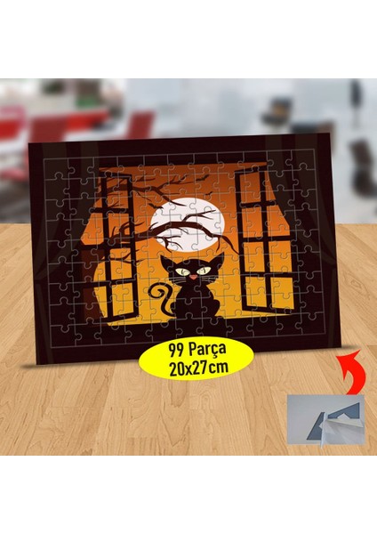 Pencere Önündeki Kedi 99 Parça Puzzle Yapboz TABLO-23-2147910854