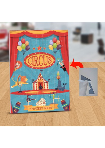 Eğlenceli Renkli Sirk 99 Parça Puzzle Yapboz TABLO-1284-12473