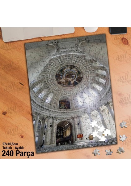 Asil Hobi Kilise - Inanç - Din Yapboz - Ayak Destekli Çerçeveli 240 Parça Puzzle