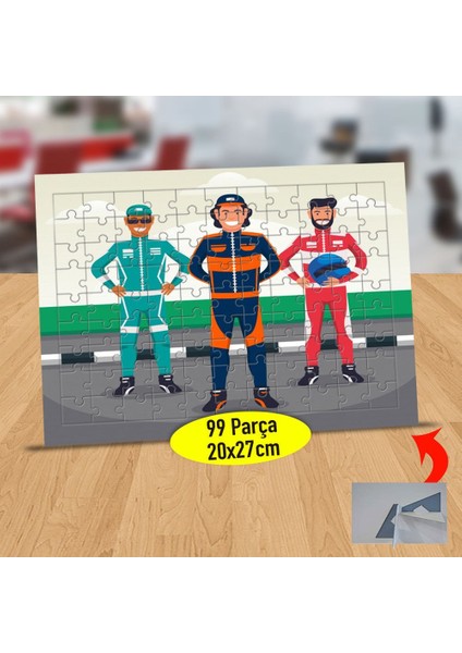 Formula 1 Yarışçıları 99 Parça Puzzle Yapboz TABLO-23-2147870920