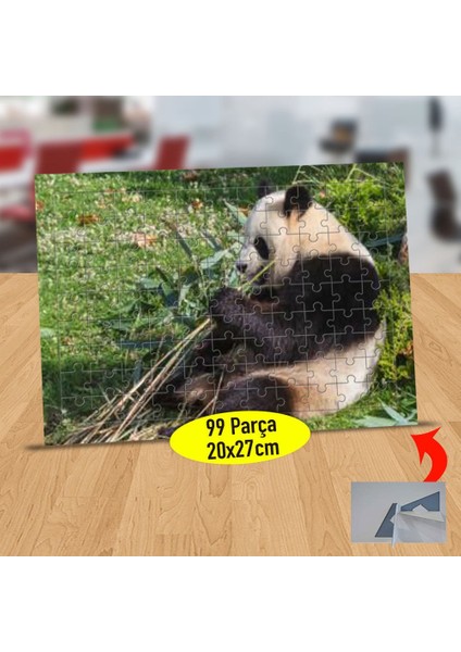 Ot Yiyen Sevimli Panda 99 Parça Puzzle Yapboz TABLO-19-135165