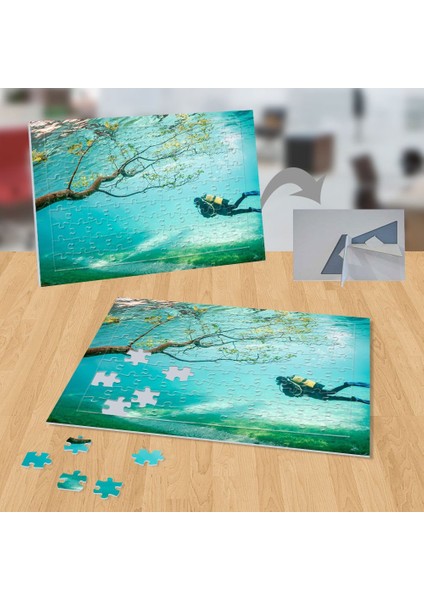 Deniz Altındaki Ağaç ve Dalgıç 99 Parça Puzzle YAPBOZ-P061