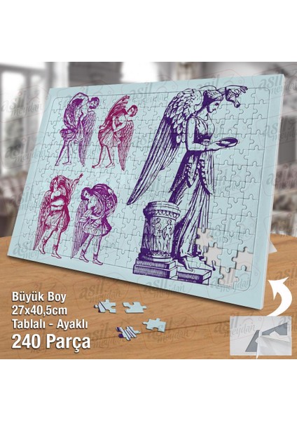 Asil Hobi Antik - Heykel - Angel - Melek Kanadı Yapboz - Ayak Destekli Çerçeveli 240 Parça Puzzle