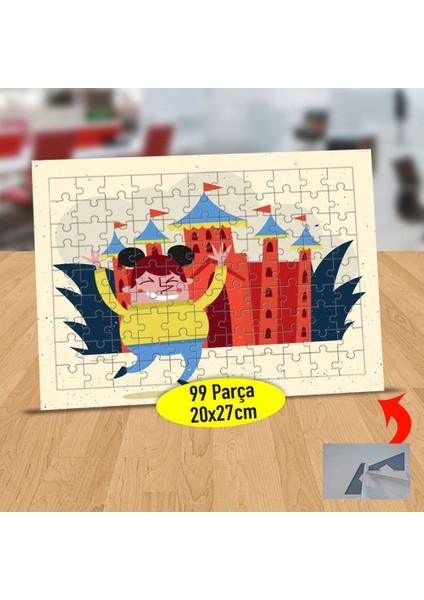 Halloween Neşeli Dans Eden Insan 99 Parça Puzzle Yapboz Tablo-21