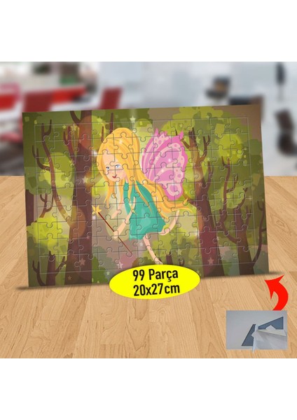 Yeşil Ağaçlar Arasında Peri Kızı 99 Parça Puzzle Yapboz TABLO-36E0
