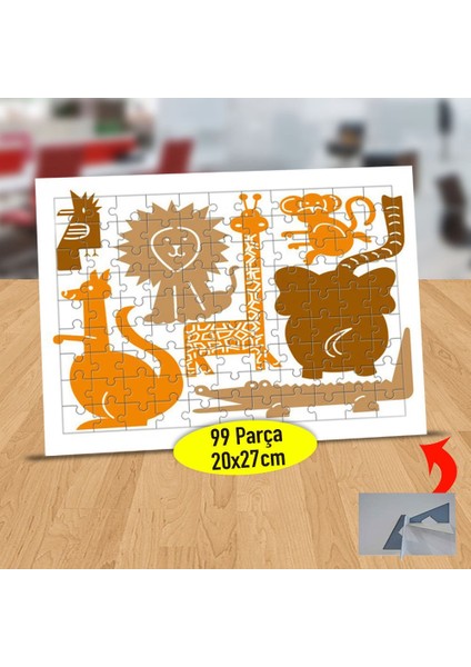 Kanguru ve Değerli Arkadaşları 99 Parça Puzzle Yapboz TABLO-214