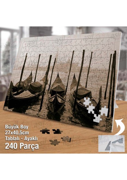 Asil Hobi Deniz - Kayık - Sis - Doğa - Manzara Yapboz-Ayak Destekli Çerçeveli 240 Parça Puzzle fiyatları