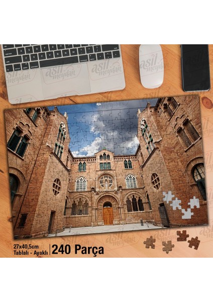 Asil Hobi Ispanya - Bercelona - Inşşat -Mimari -Bina Yapboz-Ayak Destekli Çerçeveli 240 Parça Puzzle