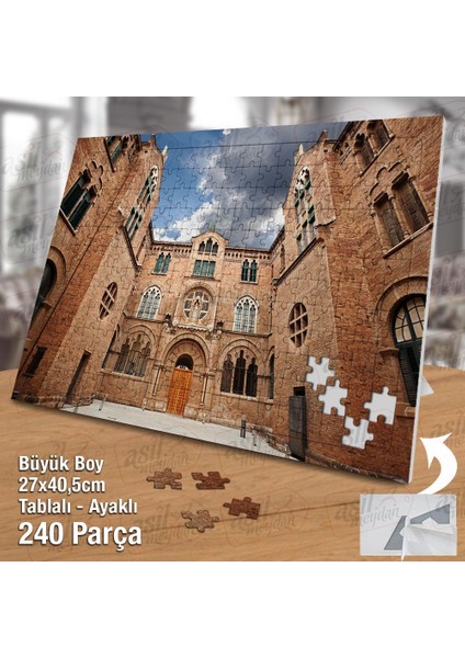 Asil Hobi Ispanya - Bercelona - Inşşat -Mimari -Bina Yapboz-Ayak Destekli Çerçeveli 240 Parça Puzzle