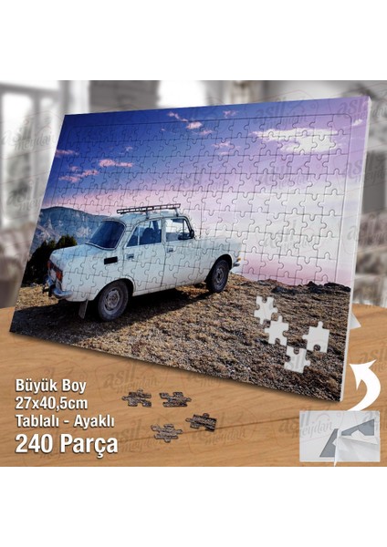 Asil Hobi Murat 216 -Nostalji -Araba -Dağ -Manzara Yapboz - Ayak Destekli Çerçeveli 240 Parça Puzzle fiyatları