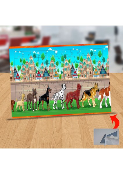 Sıraya Geçen Köpekler 99 Parça Puzzle Yapboz TABLO-1196-664