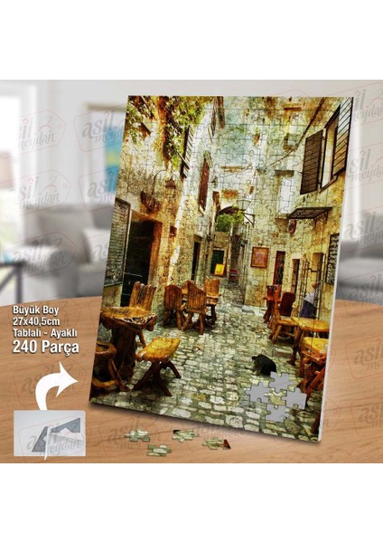 Asil Hobi Sevimli Kasaba A- Taş Yapı - Köpek Yapboz - Ayak Destekli Çerçeveli 240 Parça Puzzle fiyatları