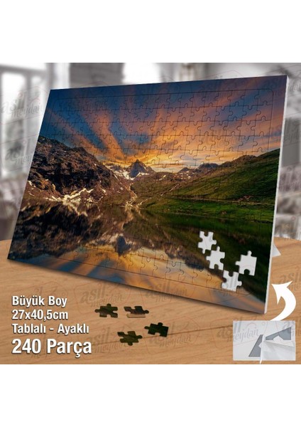 Asil Hobi Doğa - Manzara - Dağ - Yansıma - Deniz Yapboz - Ayak Destekli Çerçeveli 240 Parça Puzzle fiyatları