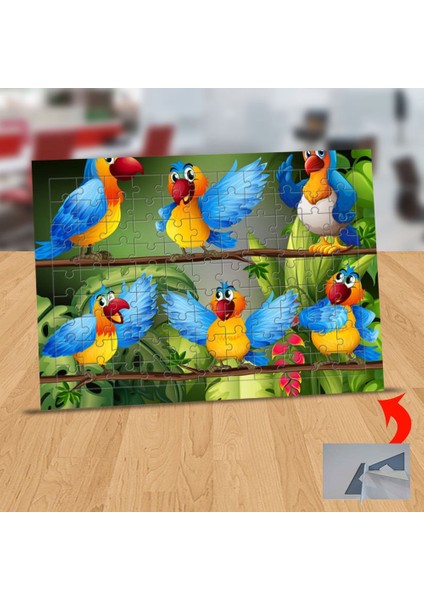 Neşeli Renkli Kuş 99 Parça Puzzle Yapboz TABLO-1308-25305