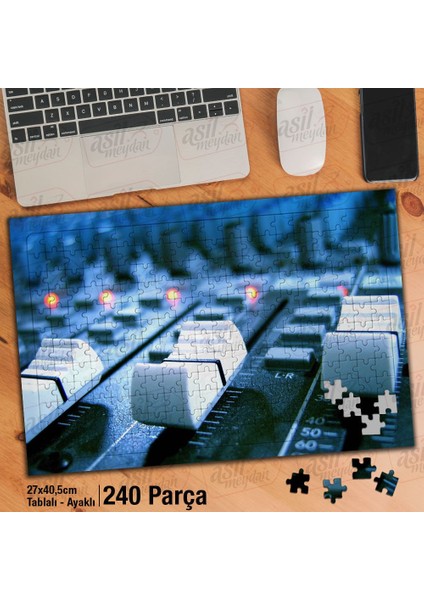 Asil Hobi Müzik - Elektro - Ses - Cihaz - Kayıt Yapboz-Ayak Destekli Çerçeveli 240 Parça Puzzle