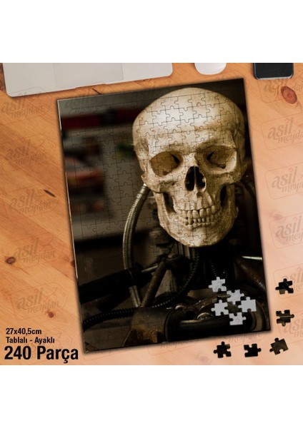 Asil Hobi Kurukafa - Kemik Yığını - Tamir Yapboz - Ayak Destekli Çerçeveli 240 Parça Puzzle