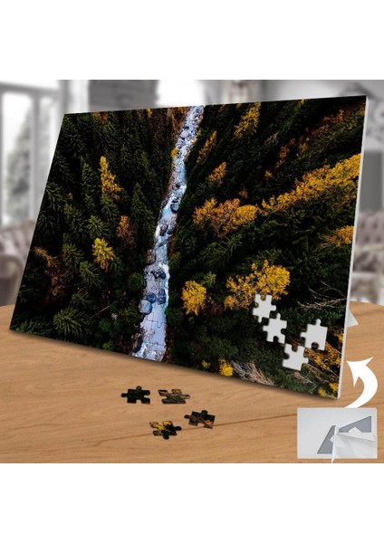 Kuş Bakışı Dağlar Dere Manzara Çekimi 240 Parça Puzzle YAPBOZ-74871