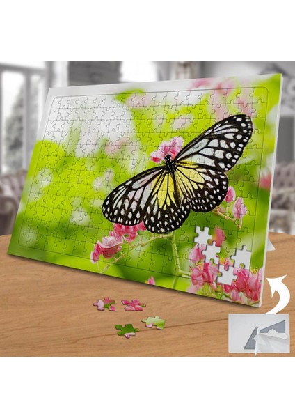 Renkli Çiçek ve Desenli Kelebek 240 Parça Puzzle YAPBOZ-74866
