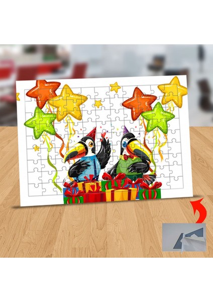 Hediyeli Parti Kuşları 99 Parça Puzzle Yapboz TABLO-1308-23308