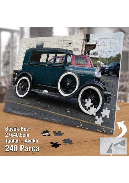Asil Hobi Eski Model Araba - Nostalji - Antika Yapboz -Ayak Destekli Çerçeveli 240 Parça Puzzle
