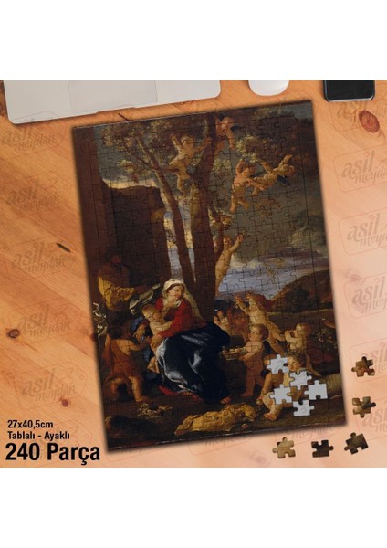 Asil Hobi Nicolas Poussin - Mısır'a Uçuş Yapboz - Ayak Destekli Çerçeveli 240 Parça Puzzle