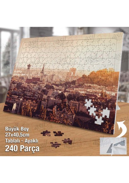 Asil Hobi Şehir - Evler - Kuş Bakışı - Manzara Yapboz- Ayak Destekli Çerçeveli 240 Parça Puzzle fiyatları
