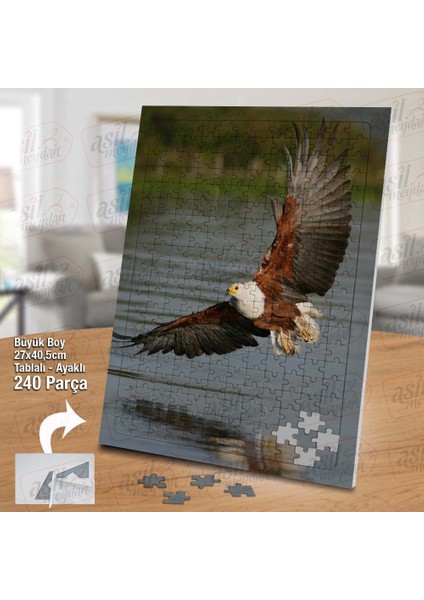 Asil Hobi Şahin - Yırtıcı Kuş - Deniz - Yansıma Yapboz - Ayak Destekli Çerçeveli 240 Parça Puzzle fiyatları
