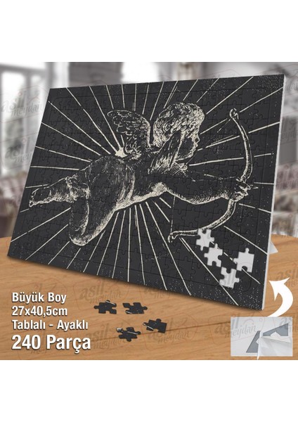 Asil Hobi Angel - Melek - Aşk Tanrısı - Çizim Yapboz - Ayak Destekli Çerçeveli 240 Parça Puzzle fiyatları