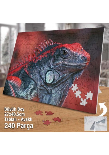 Asil Hobi Kızıl Iguana -Vahşi Hayvanlar - Doğa Yapboz -Ayak Destekli Çerçeveli 240 Parça Puzzle fiyatları