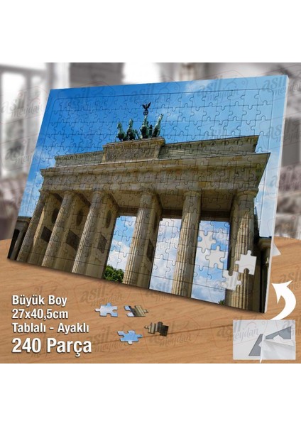Asil Hobi Brandenburg Kapısı - Almanya - Mimari Yapboz -Ayak Destekli Çerçeveli 240 Parça Puzzle