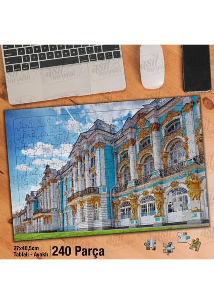 Asil Hobi Rusya'nın Katherine Sarayı - Mimari Yapboz-Ayak Destekli Çerçeveli 240 Parça Puzzle