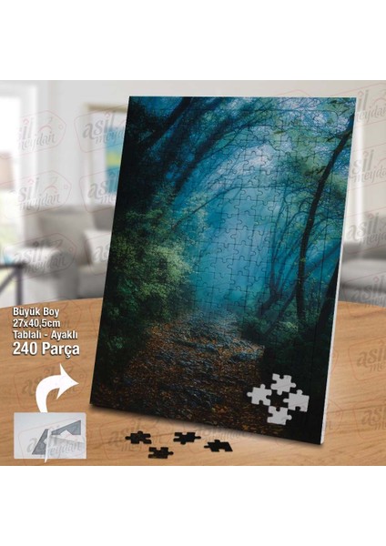 Asil Hobi Orman- Gün Doğumu - Sis- Patika Yapboz - Ayak Destekli Çerçeveli 240 Parça Puzzle fiyatları