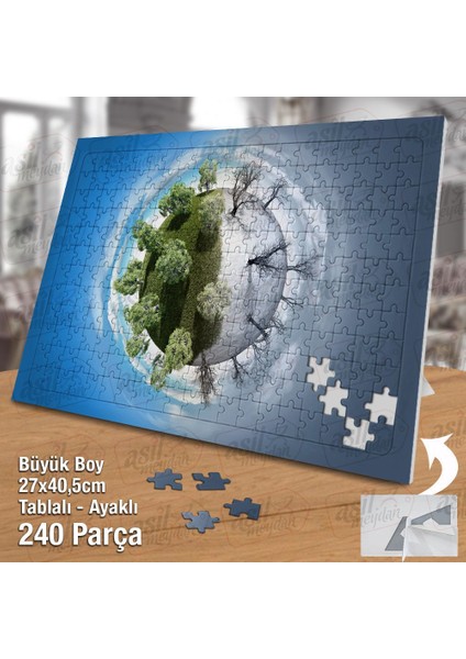 Asil Hobi Yaz - Kış Bitki Örtüsü - Evren - Doğa Yapboz - Ayak Destekli Çerçeveli 240 Parça Puzzle fiyatları