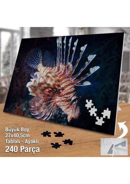 Asil Hobi Lionfish - Sualtı Canlıları - Balık Yapboz -Ayak Destekli Çerçeveli 240 Parça Puzzle fiyatları