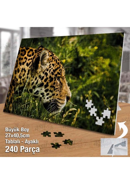 Asil Hobi Leopar - Vahşi Hayvan - Doğa Yapboz - Ayak Destekli Çerçeveli 240 Parça Puzzle fiyatları