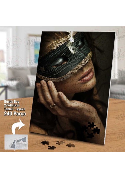 Asil Hobi Kadın - Maske - Balo Yapboz - Ayak Destekli Çerçeveli 240 Parça Puzzle fiyatları