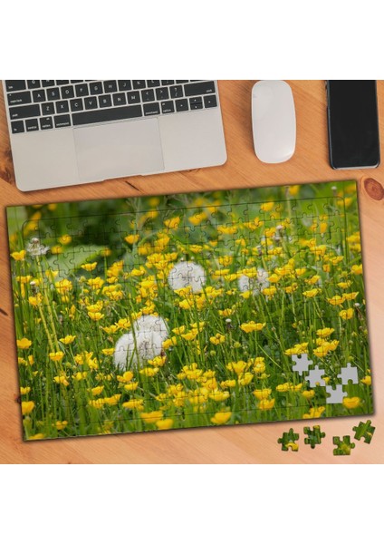 Sarı Çiçekler Arasında Karahindiba 240 Parça Puzzle YAPBOZ-817642
