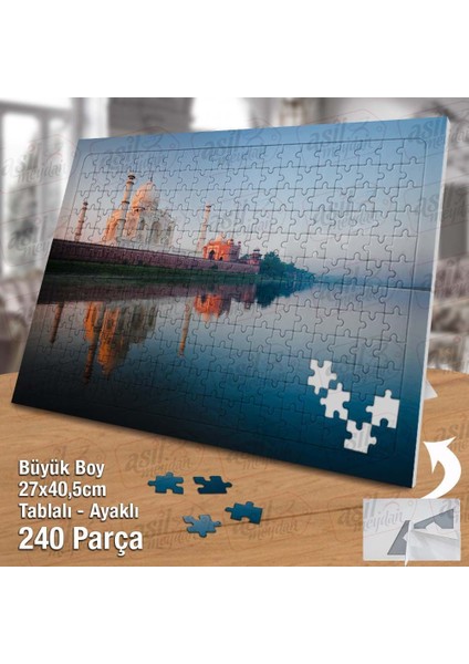 Asil Hobi Şeyh Zayed Camii -Minare -Deniz -Yansıma Yapboz -Ayak Destekli Çerçeveli 240 Parça Puzzle fiyatları