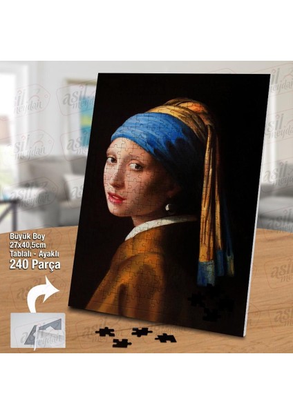 Asil Hobi Inci Küpeki Kadın Yapboz - Ayak Destekli Çerçeveli 240 Parça Puzzle fiyatları
