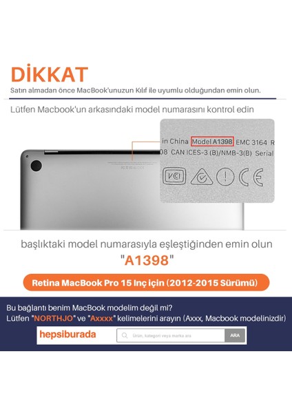 2012-2015 Retina MacBook Pro 15 İnç İçin Koruyucu Kristal Kılıf Klavye Kapağı Model: A1398 (Yurt Dışından)