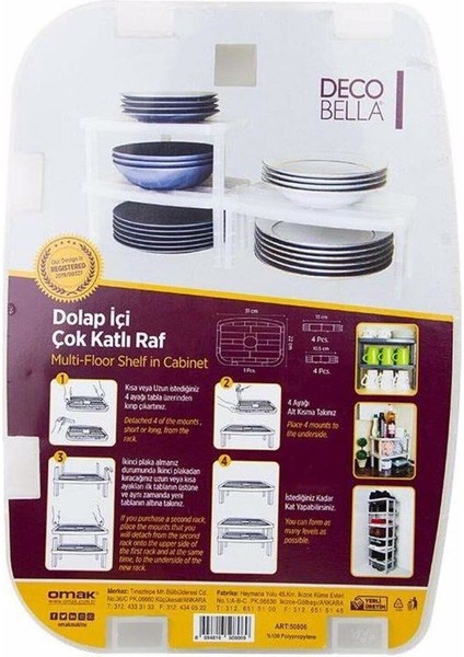 Dolap Içi Çok Katlı Raf Düzenleyici Tabak Rafı 2'li fırsatları